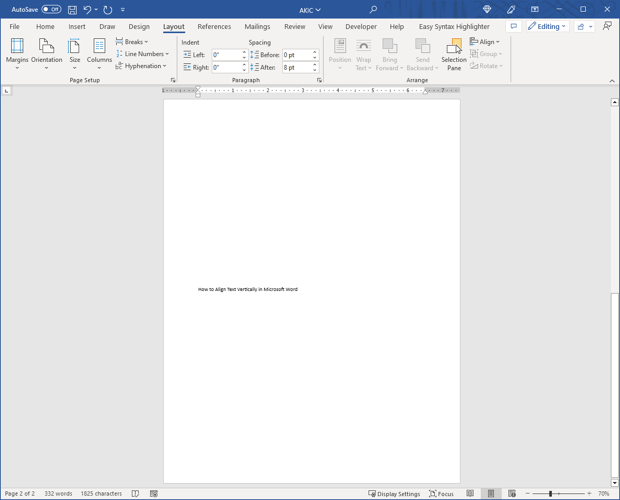 Comment Aligner Verticalement Le Texte Dans Microsoft Word