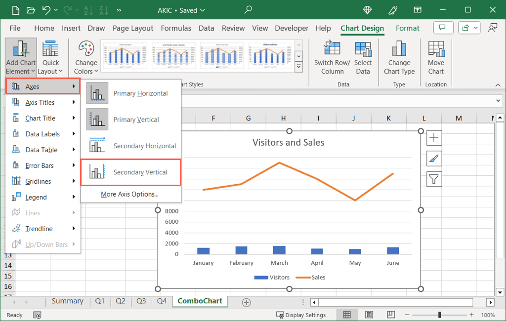 Comment Ajouter Ou Supprimer Un Axe Secondaire Dans Les Graphiques