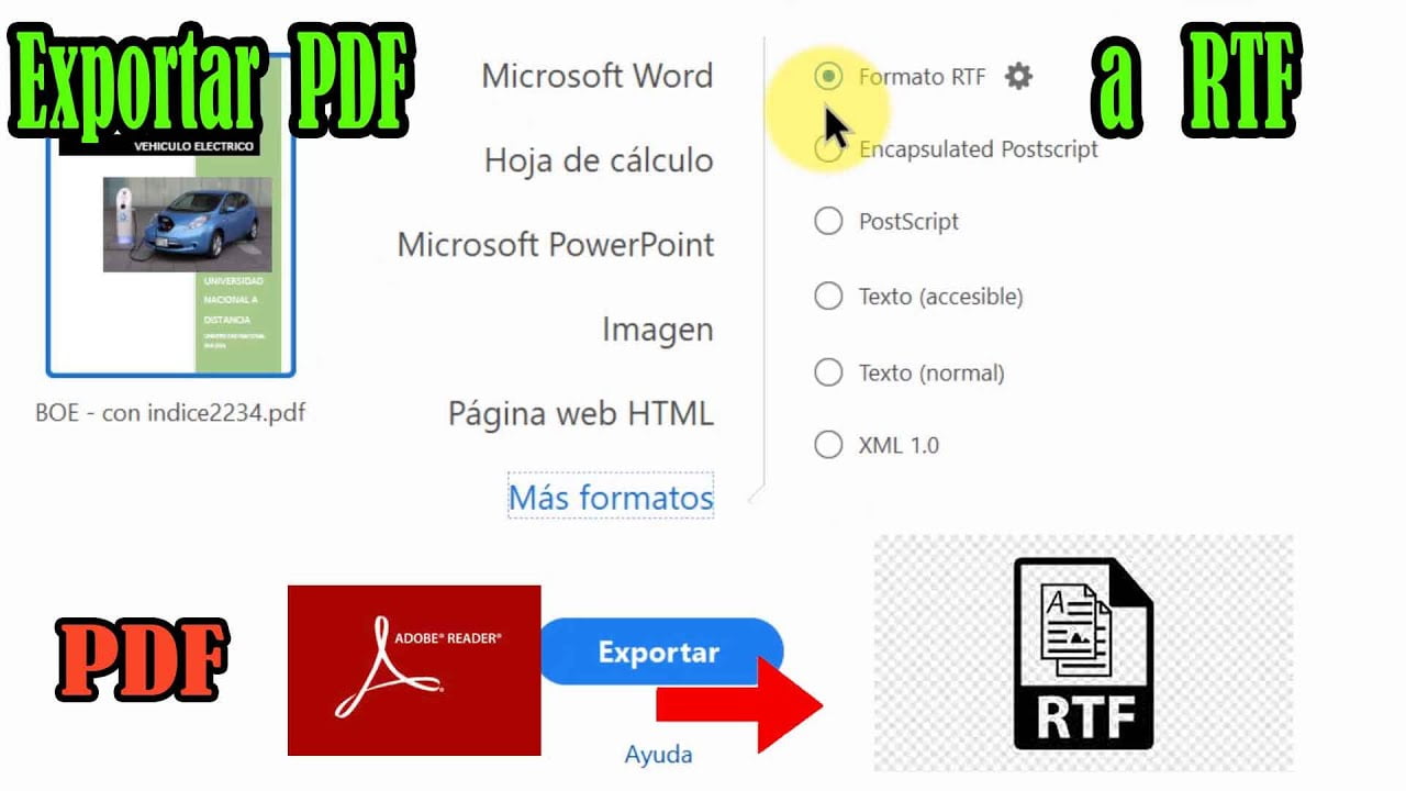 Cómo cambiar el formato de un archivo RTF a PDF