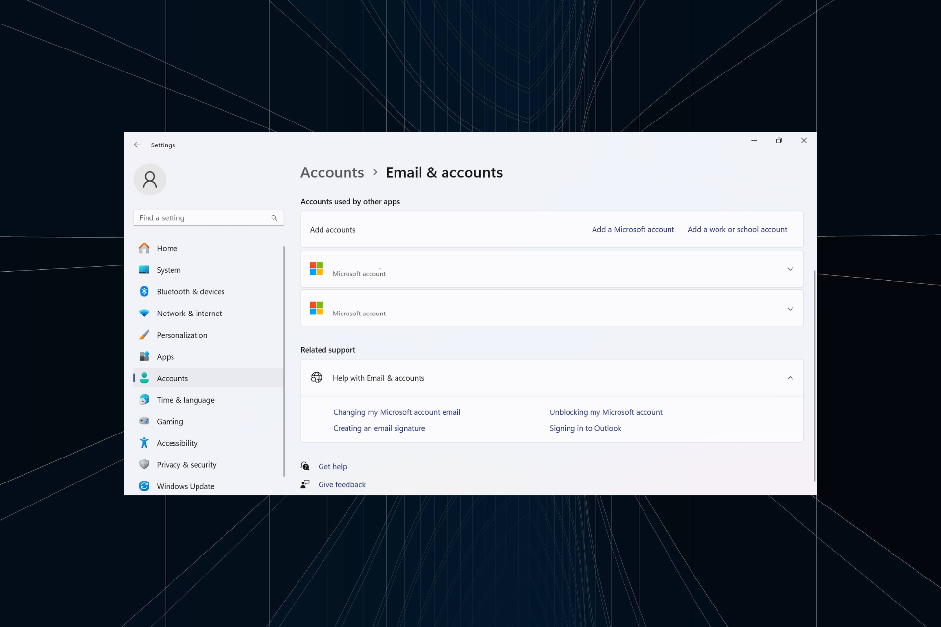 So entfernen Sie von anderen Apps verwendete Konten unter Windows 11