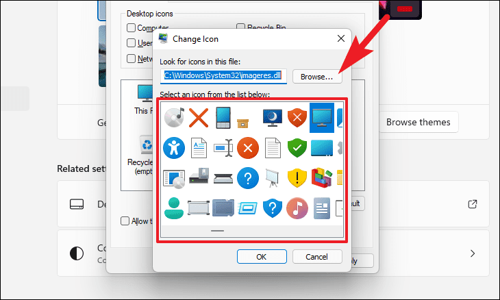So ändern oder entfernen Sie Desktopsymbole in Windows 11