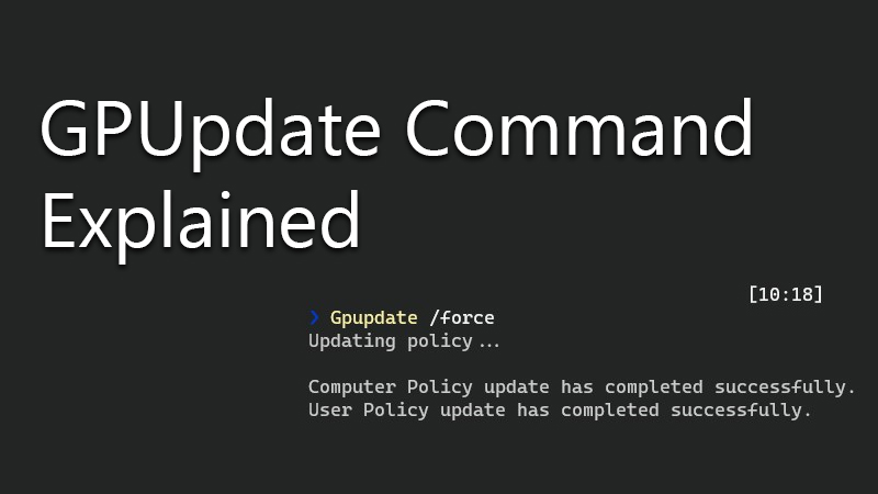 So verwenden Sie den Befehl gpupdate /force, um Ihre Gruppenrichtlinien ...