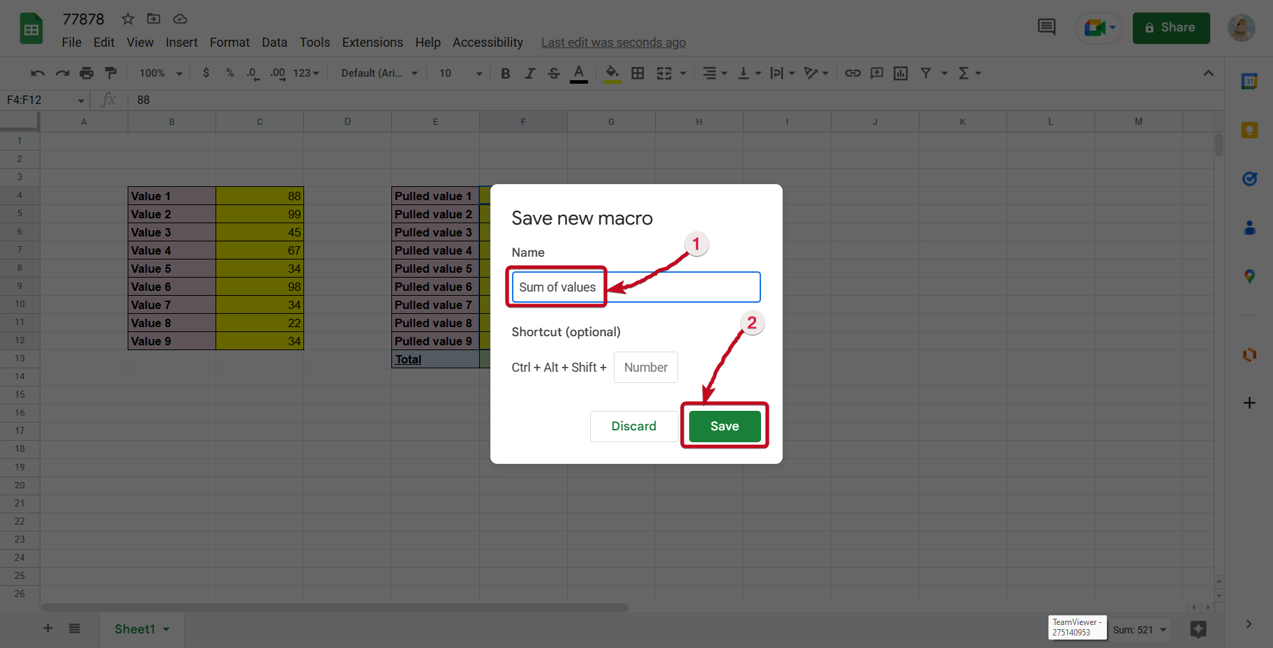 So zeichnen Sie ein Makro in Google Sheets auf und führen es bei Bedarf aus