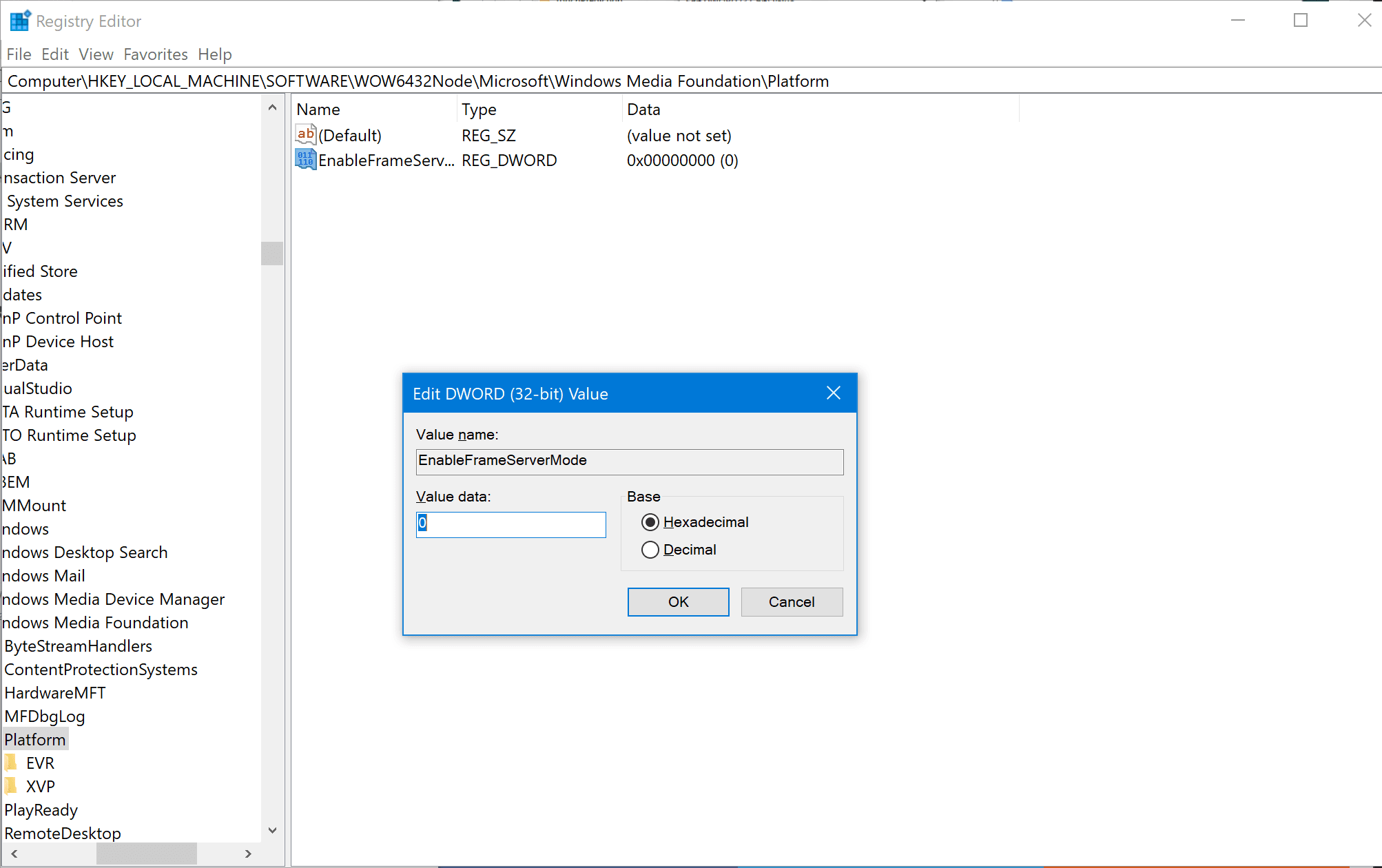 Windows Camera Frame Server Task Manager Fehlercode 0xa00f4243 für die Kamera-App in Windows 10