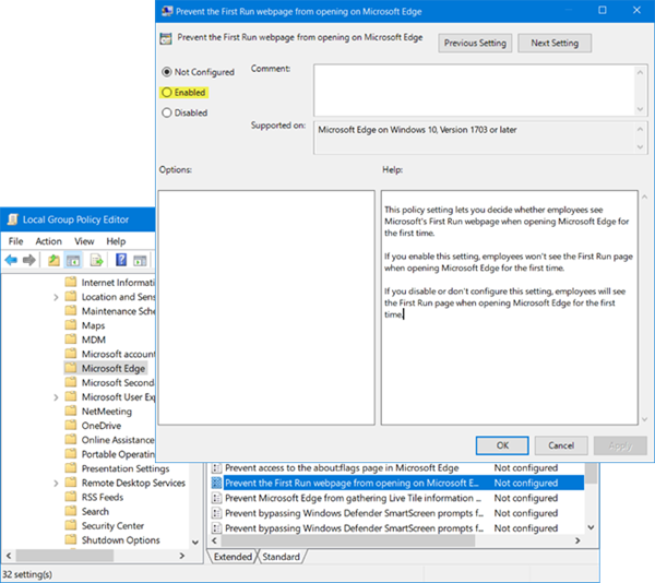 So deaktivieren Sie die Begrüßungsseite von Microsoft Edge First Run ...