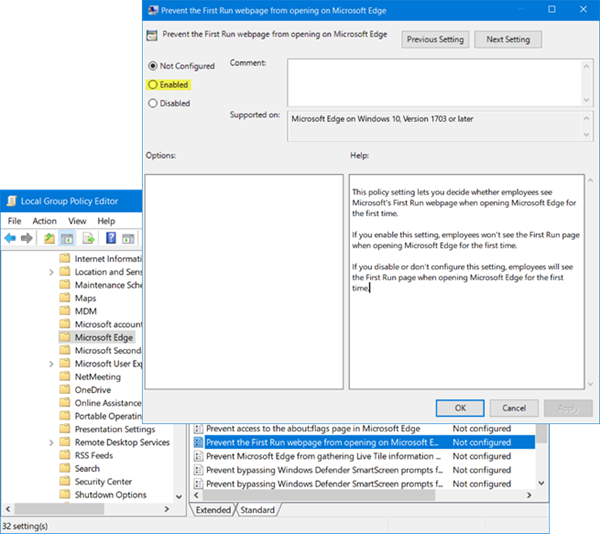 Edge First Run Questions So deaktivieren Sie die Begrüßungsseite von Microsoft Edge First Run ...