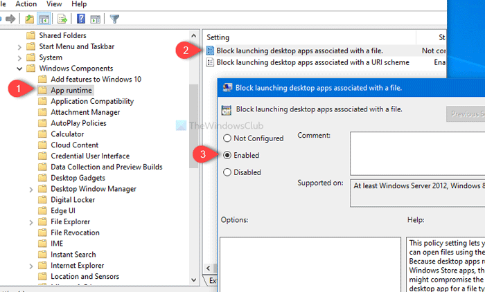 So verhindern Sie das Start von Apps, die mit dem Datei oder URI