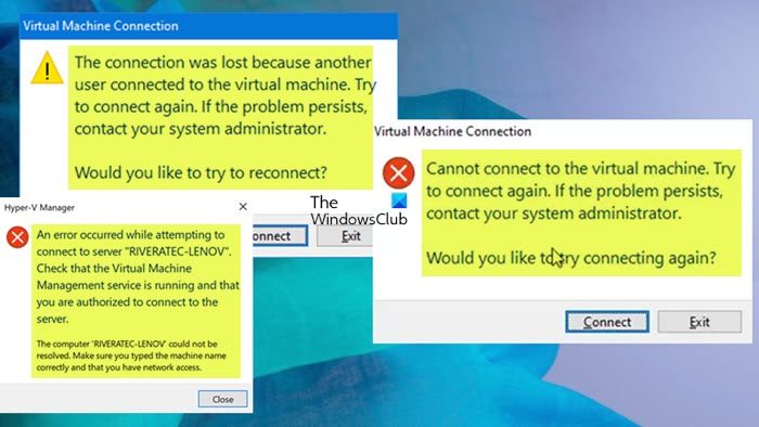 Es kann keine Verbindung zur virtuellen Hyper-V-Maschine auf einem ...