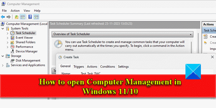 So öffnen Sie die Computerverwaltung in Windows 11/10 - Tiempo de Frikis