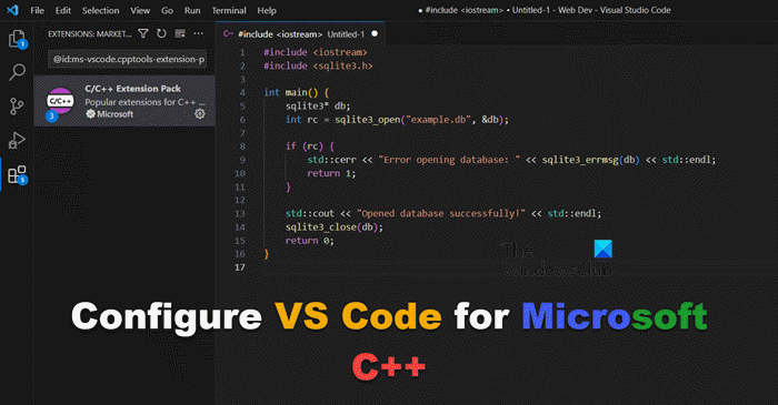 So konfigurieren Sie VS-Code für Microsoft C++ - Tiempo de Frikis