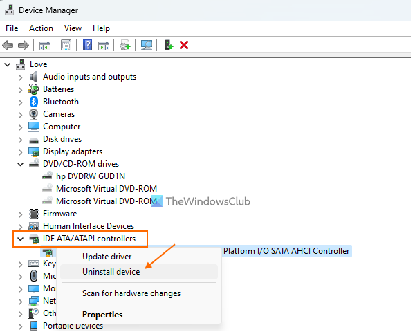 Gültiges ATAPI-Gerät kann in Windows 11/10 nicht gefunden werden ...