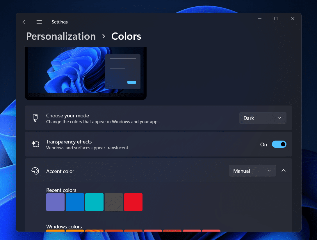 Comment rendre la barre des tâches transparente dans Windows 11