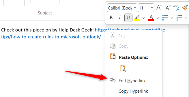 Comment renommer un lien hypertexte dans Microsoft Outlook