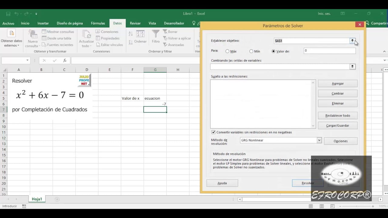 Comment résoudre des équations dans Excel à l'aide du module ...