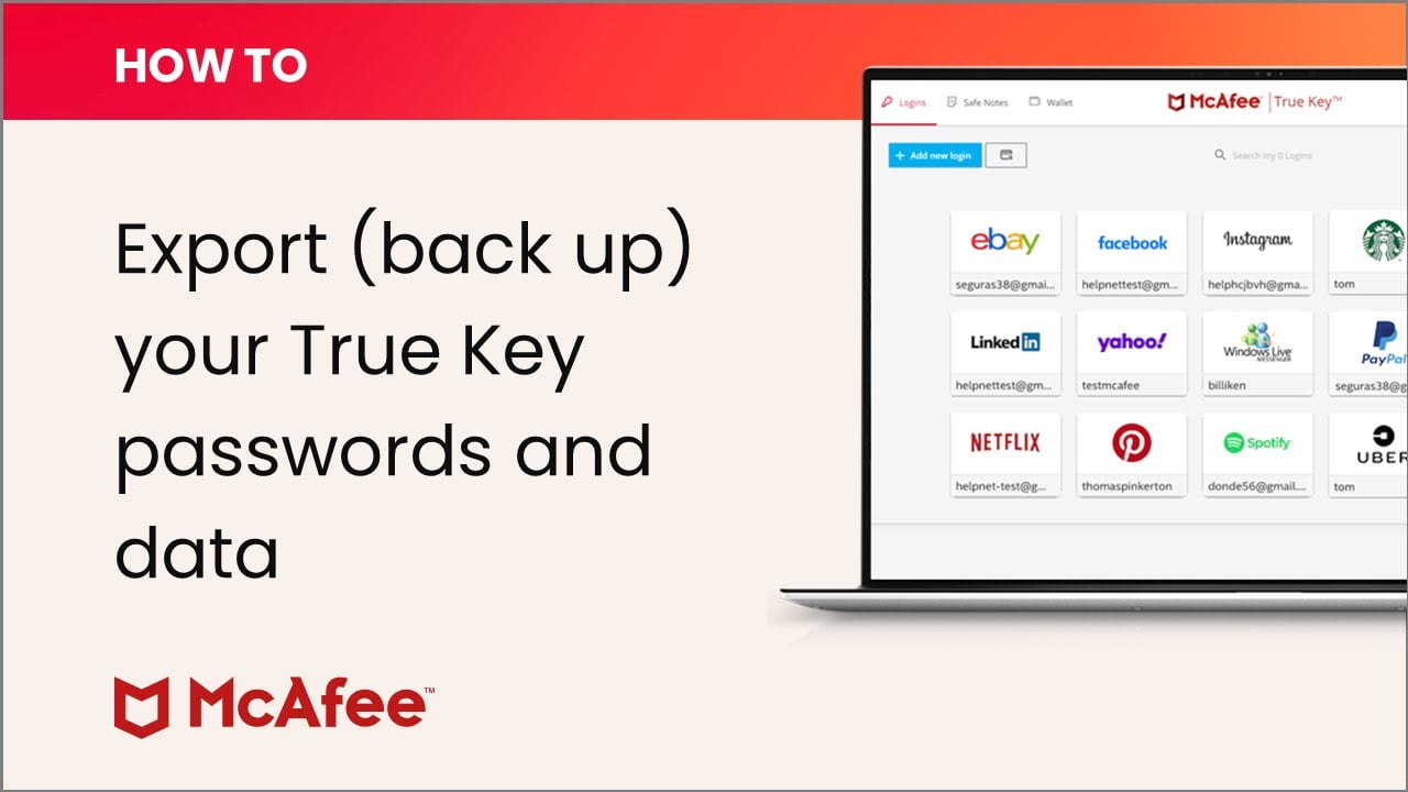 True Key Main Display Gestionnaire de mots de passe True Key pour Windows PC Android et ...