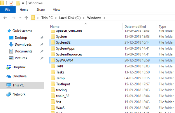 Différence entre les dossiers System32 et SysWOW64 sous Windows 11/10 ...
