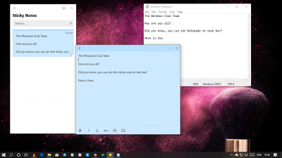 Comment mettre Sticky Note ou Notepad sur le bureau sous Windows 11/10 ...