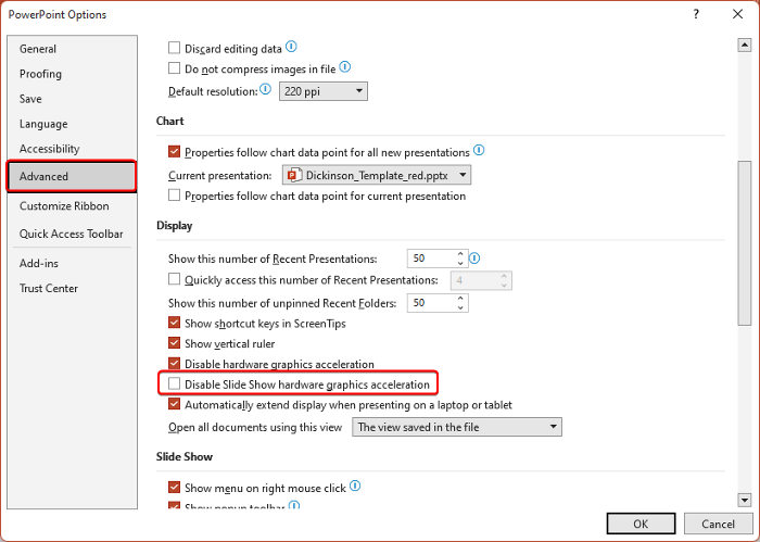 Animations not working in PowerPoint on Windows
