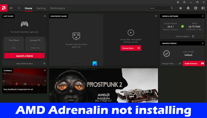 AMD Adrenalin ne s'installe pas sur Windows 11 - Tiempo de Frikis