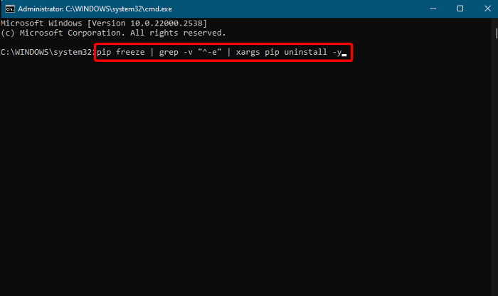 Uninstall Python PIP package 
