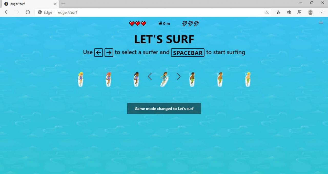 Here's how to play Microsoft Edge's secret surfing game digistart