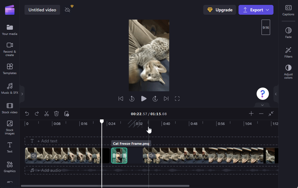 Cómo congelar un cuadro en Clipchamp guía paso a paso