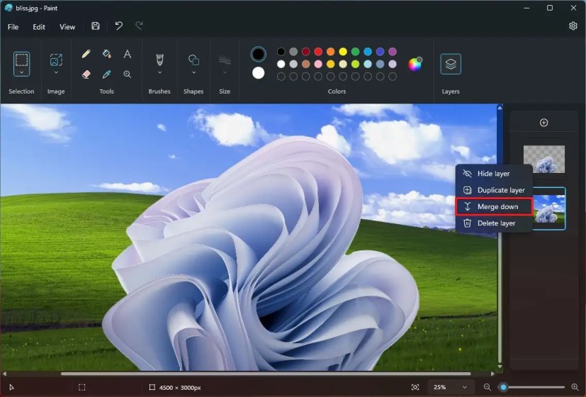 Cómo usar capas de imágenes en Paint para Windows 11