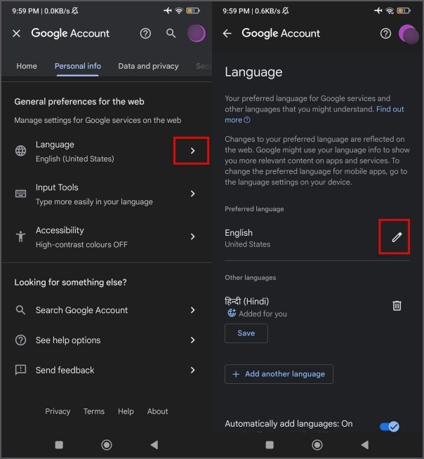 How to Change Language in Google Account digistart