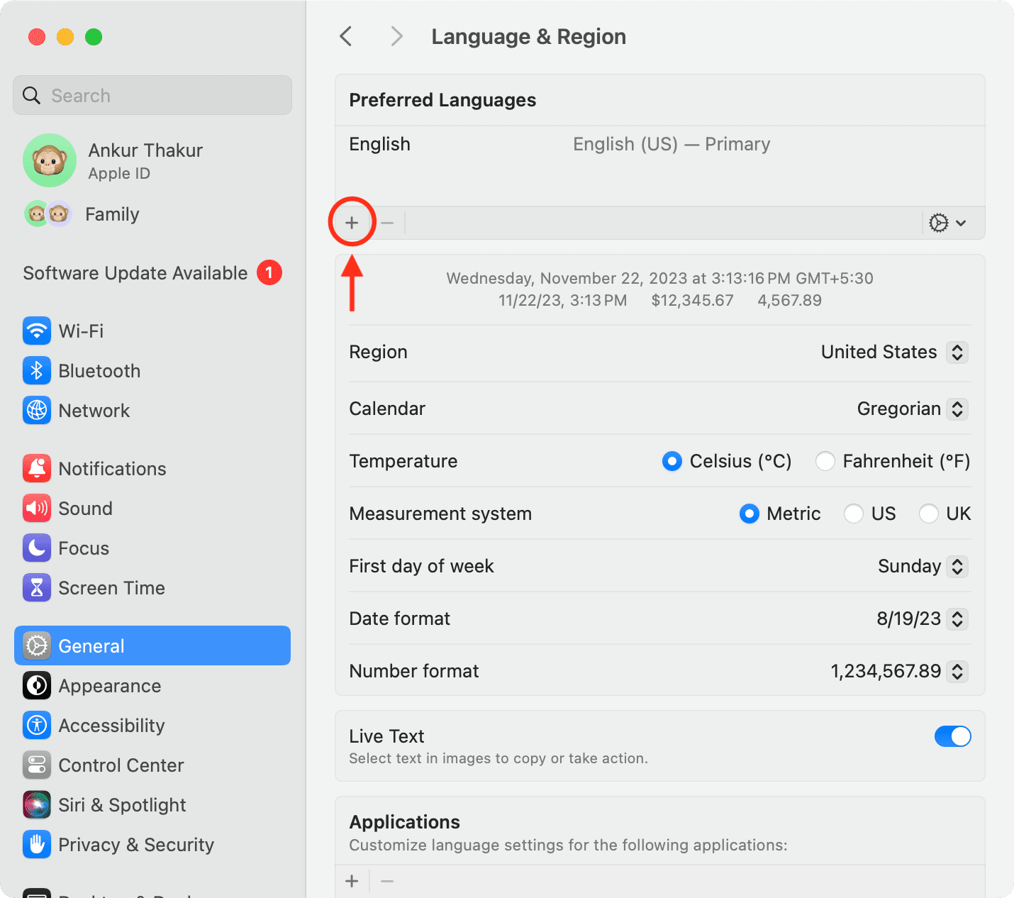 How to change system and keyboard language on Mac