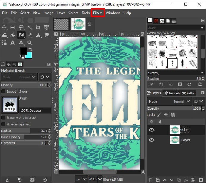 Mac How to Make the Background Blurry in GIMP