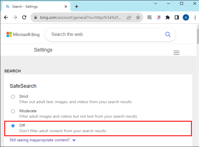 Chrome Como desativar o SafeSearch