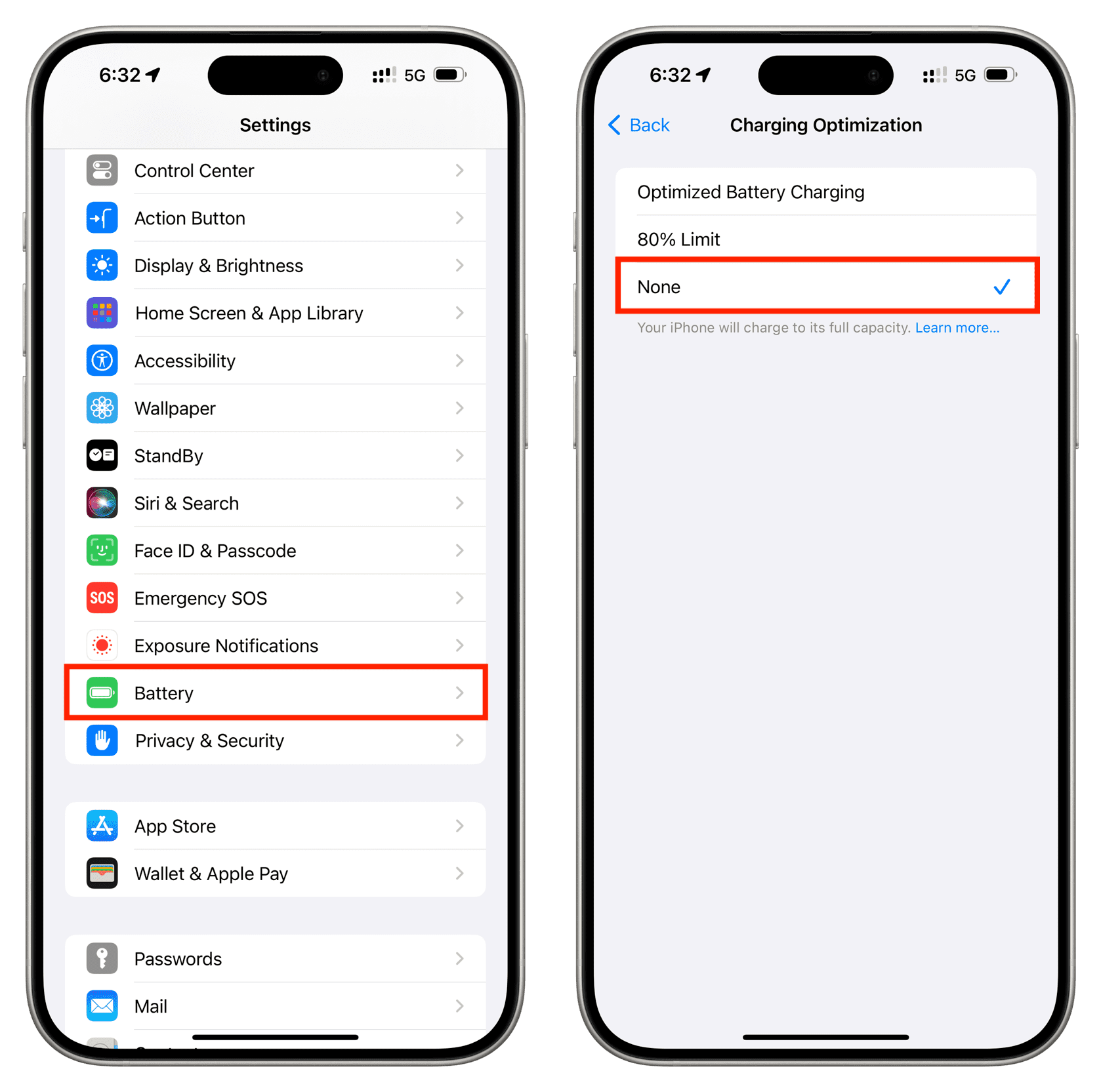 Jak opravit, že se iPhone nenabíjí nad 80 