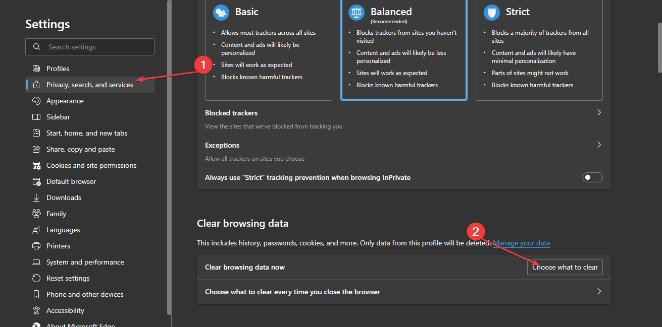 Corrección STATUS_ACCESS_DENIED en Microsoft Edge