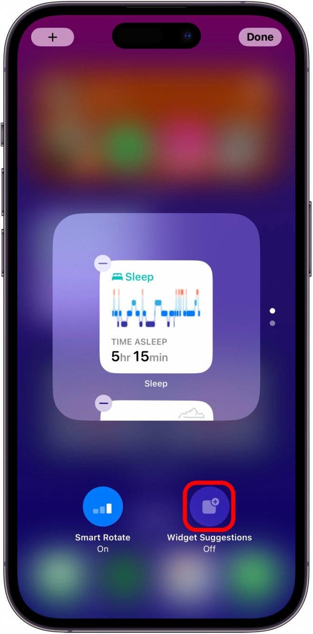 Slik stopper du tilfeldig tilføyelse av widgeter til smarte stabler