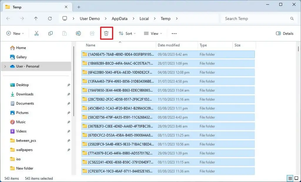 How to delete temporary files on Windows 11