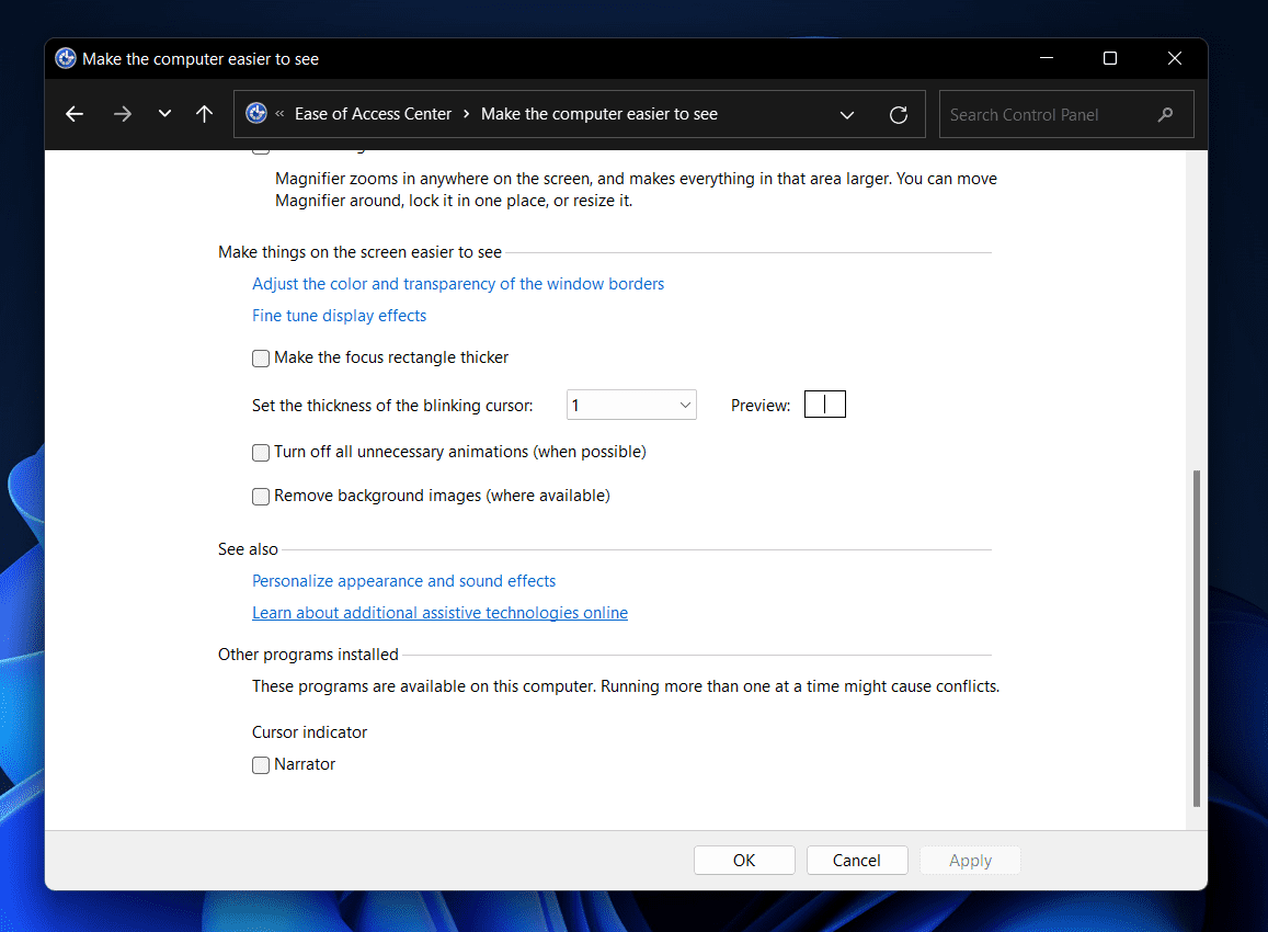 Come attivare/disattivare gli effetti di animazione Windows 11