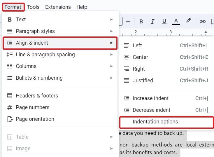 Come creare un rientro sporgente su Google Documenti