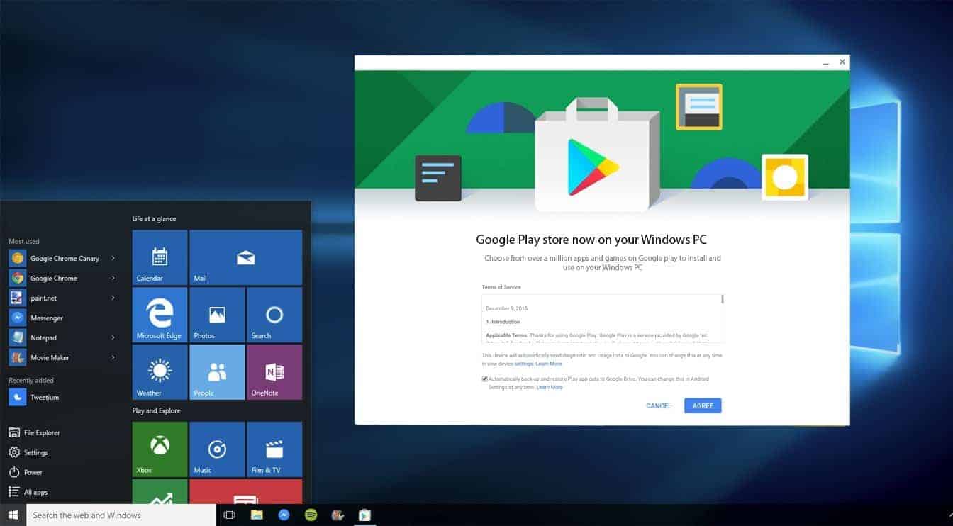 Come scaricare Google Play Store su Windows 10
