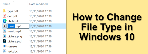 Come modificare il tipo di file in Windows 10