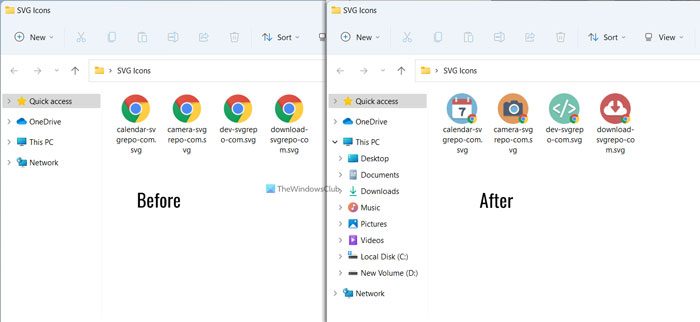 Abilita le miniature SVG in Explorer in Windows 11/10 - Tiempo de Frikis
