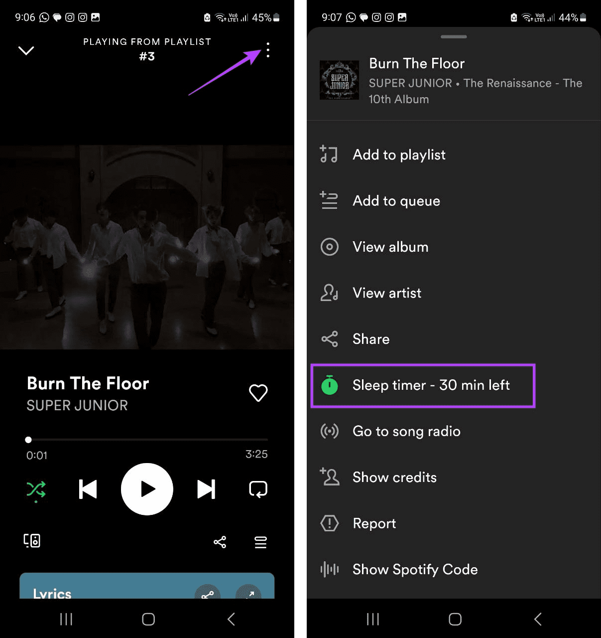  iPhone および iPad で Spotify のスリープタイマー機能を使用する方法