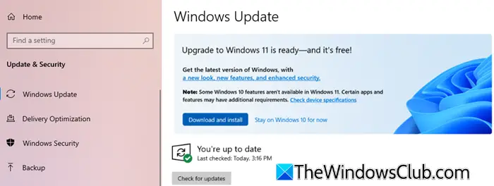 Upgrade Windows