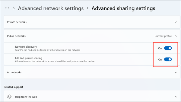 Kaip tinkinti VPN ir išplėstinius bendrinimo nustatymus sistemoje ...