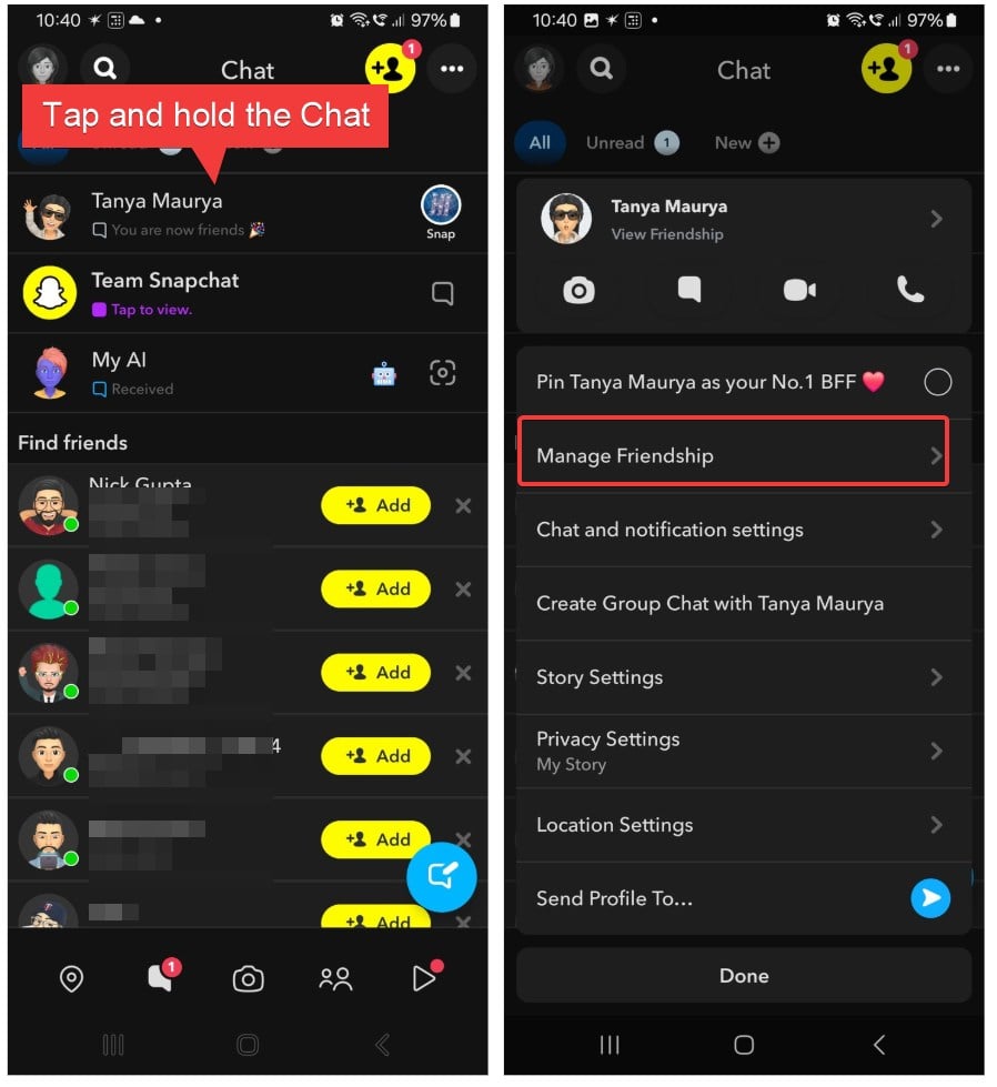 Hvordan blokkere eller fjerne blokkering av noen på Snapchat - Tiempo ...