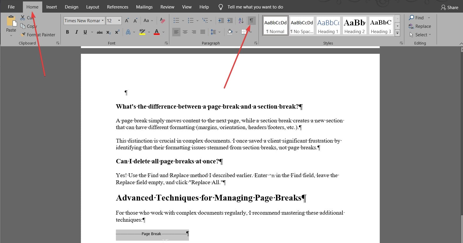 Como excluir quebras de página no Microsoft Word - Tiempo de Frikis