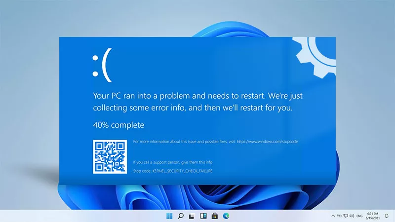 Se corrigió la falla de verificación de seguridad del kernel en el código de error de la pantalla azul de Windows 11