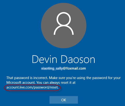 Bloccato dall'account Microsoft su Windows 10