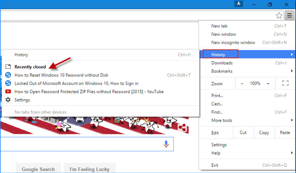 Come riaprire/ripristinare le schede chiuse di recente in Chrome, Firefox, IE