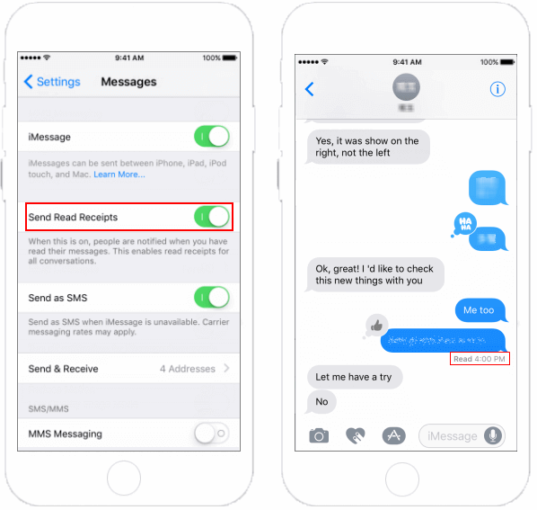 Sådan aktiveres/Deaktiver Send Læsning af kvitteringer til iMessage