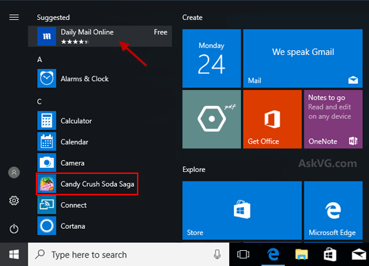 Πώς να καταργήσετε τις προτεινόμενες εφαρμογές από την αρχή στα Windows 10